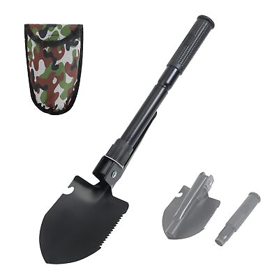 #ad Camping Shovel Foldable Folding Trench Shovel Army Trenching Tool with $10.97