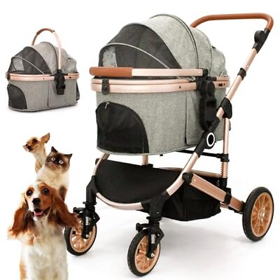 #ad Pet Stroller with 4 Wheels Foldable Pet Travel Carrier for Small Medium Dogs... $229.34