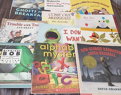 #ad Lot 12 Children#x27;s Picture Books Awards Ages 4 8 Teacher Classroom Paperback $16.00