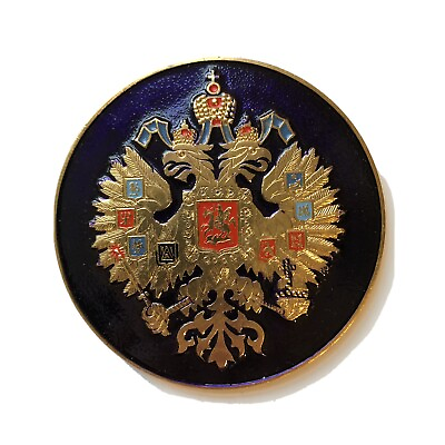 #ad RUSSIAN IMPERIAL EAGLE. RUSSIA COAT OF ARMS CREST BADGE $8.99