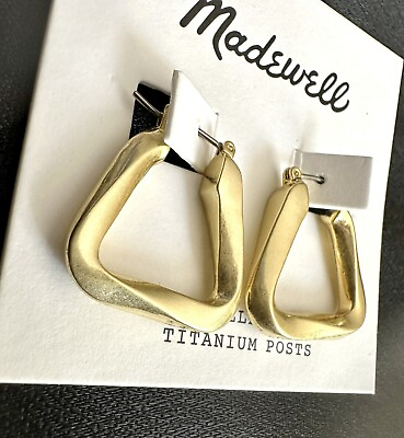 #ad Madewell Twisted Hoops Vintage Gold Tone $49.00