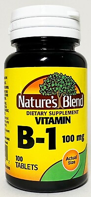 #ad Nature#x27;s Blend Vitamin B 1 100mg Supplement 100Tablets pack of 1 EXP:03 2025 $9.77