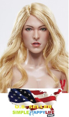 #ad 1 6 female head blonde Hair Milla Jovovich for 12quot; figure hot toys Phicen ❶USA❶ $37.04