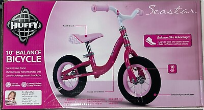 #ad Huffy Seastar Pink Balance Bike Ergonomic Handlebar 3 5 years and up $40.00