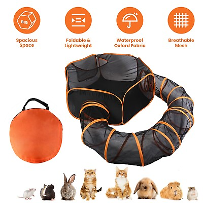 #ad 2 In 1 Pet Play Tent Foldable Pet Cage Tent Pet Enclosures Playground Pet Tent $37.89