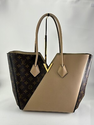 #ad Authentic Louis Vuitton Kimono Dune Beige Leather Monogram Canvas Shoulder Bag $1800.00