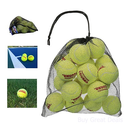 #ad Mesh Carry Bag of 18 Tennis Balls Racquet Sports Sporting Goods $27.95