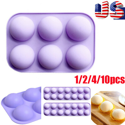 #ad Silicone Cake Mold Hot Chocolate Bombs Candy Molds 6 Cavity Baking Mould Home $7.14