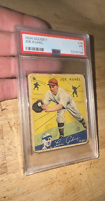 #ad Joe Kuhel PSA 1 Goudey Antique Baseball Card 1934 Vintage MLB Collector Gum GIFT $139.00