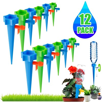 #ad 12 Packs Plant Waterer Self Watering Spikes Devices with Slow Release Control US $8.90