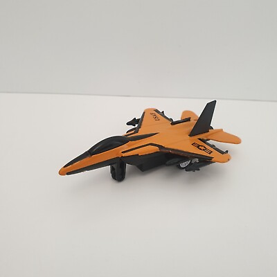 #ad Aircraft Model Fighter Jet USA Kids Yellow Black Interactive Pull n Go Toy GBP 4.91