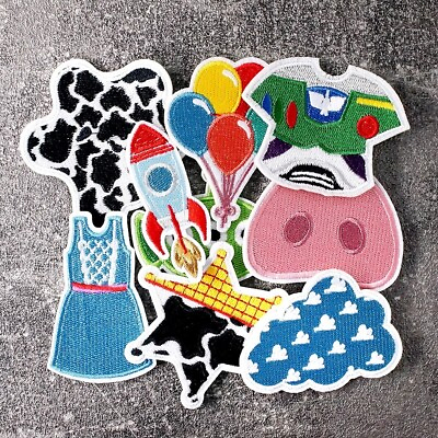 #ad 9Pcs Lot Cartoon Rocket Balloon Iron On Patch Embroidered Applique Sew Kid Cloth $13.98