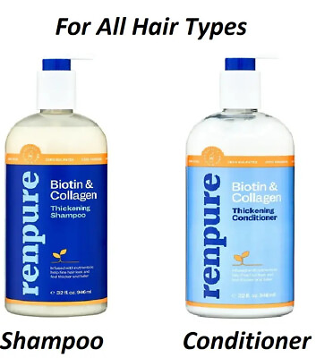 #ad Renpure Biotin amp; Collagen Thickening Hair Shampoo and Conditioner 32oz $11.59