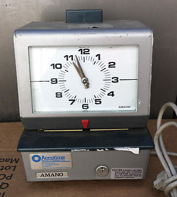#ad Amano 3536 Employee Automatic Recorder Time Clock punch vintage stamp 3500 japan $49.99