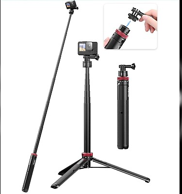 #ad 57In Extendable Selfie Tripod Accessories for Gopro ULANZI Go Quick II Long Ac $18.74