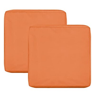 #ad Patio Seat Cushion Covers Replacement 24x22x4 in 2 PCS Covers Only Orange $37.15