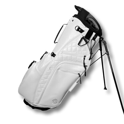 #ad New Detroit Golf Co. Premium White Golf Bag 14 Way Divider 7 Pockets $279.99