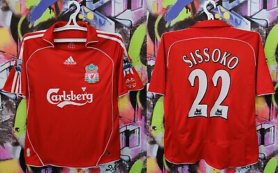 #ad Liverpool Sissoko #22 2006 08 Home Football Shirt Soccer Jersey Adidas Mens XS S $40.49