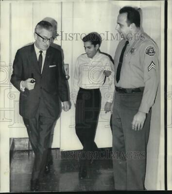 #ad 1968 Press Photo Sirhan Bishara Sirhan and Grant Cooper at Los Angeles courtroom $19.99