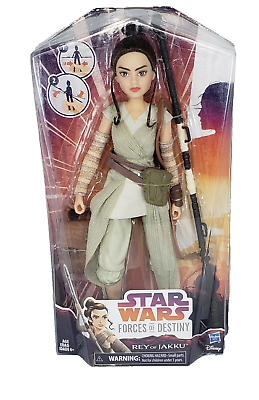 #ad Star Wars Rey of Jakku Action Figure Hasbro Disney Forces of Destiny with Staff $7.49