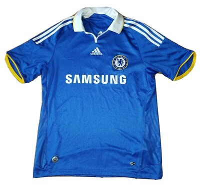 #ad Mens Medium Adidas Chelsea Blue Soccer Jersey #10 Azmi Shirt As Is M $14.99