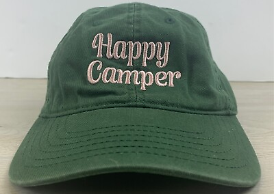 #ad Happy Camper Hat Green Adjustable Hat Adult Green Happy Camper Adjustable Hat $5.39