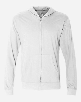#ad Next Level Men#x27;s Hoodie Sweatshirt Full Zipper Hooded L 2XL Sweater Lightweight $12.99