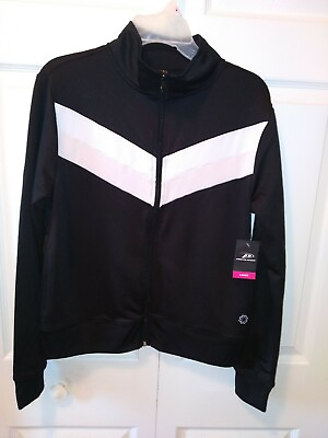 #ad Women#x27;s small Jacket Black w stripes new lightweight jacket size Small jacket $12.99