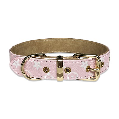 #ad Luxury Designer Pink Monogram Dog Collar In XS S M L XL Optional Leash $15.99