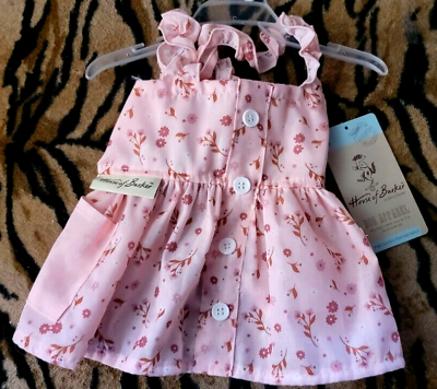 #ad Pet Dress Dog or Cat Spring Peach w Flowers xs sm med New w Tag $12.90
