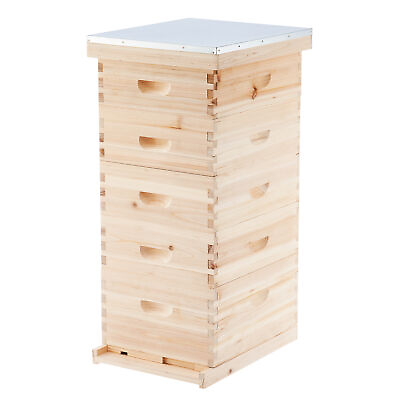 #ad #ad 5 Layer Bee Hive Boxes Starter Kit Langstroth Beehive for Beekeeping Supplies $145.99