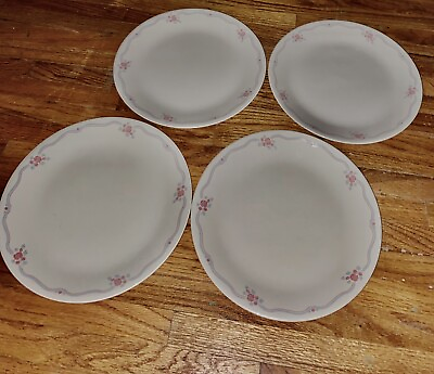 #ad Set Of 4 Corelle English Breakfast Dinner Plates 10 1 4quot; Retired Pattern $18.40