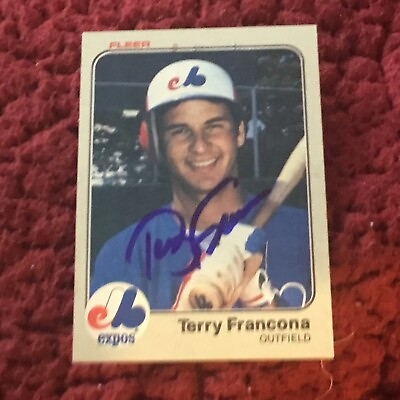 #ad Autographed 1983 Fleer Terry Francona $15.00