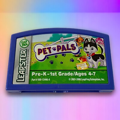 #ad Leapfrog Leapster Pet Pals Video Game Cartridge Only Pre K 1st Grade Educational $9.99