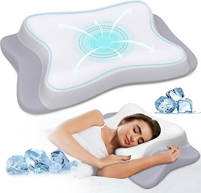 #ad Cervical Pillow for Neck Pain Relief Ergonomic Memory Foam Pillows with Cooling $24.99