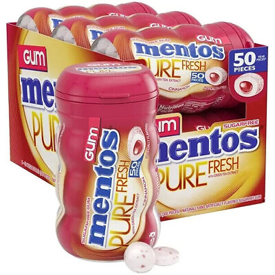 #ad Mentos Gum Sugar Free Cinnamon Chewing Gum 50 Pieces 6 Bottles of 50 $19.20