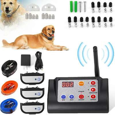 Wireless Electric Dog Fence Pet Containment System Shock Collar For 1 2 3 Dog US $89.99