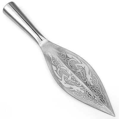 #ad Norse Viking Leaf Long Spear Head High Carbon Steel C $94.99
