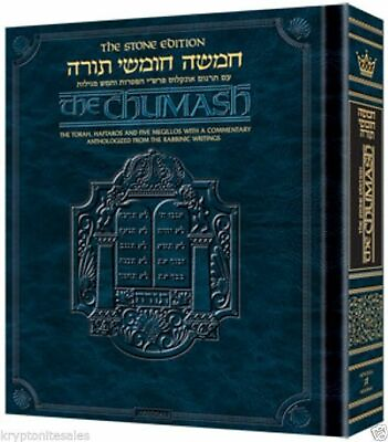 #ad Artscroll Stone Edition Hebrew English Chumash Bible Travel Edition Ashkenaz $39.85