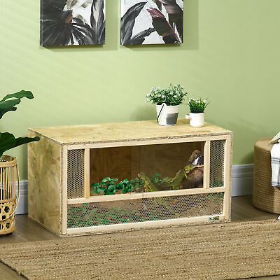#ad Wooden Reptile Terrarium for Chameleon Lizard Snake Frog Turtle $69.99