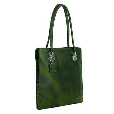 #ad Light Green Full Grain Natural Leather Top Handle Ladies Purses Shoulder Handbag $92.00
