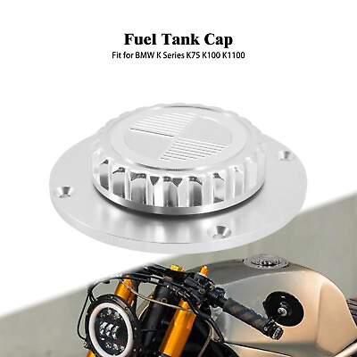 #ad Gas Feul Tank Cap Oil Tank Petrol Cap Chrome Cover Fit For BMW K1 K75 K100 K1100 $37.90