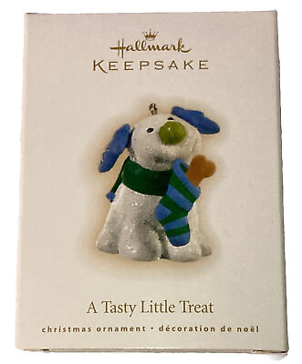 #ad 2009 Hallmark Keepsake A Tasty Little Treat Puppy Dog Christmas Ornament $14.99