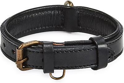 #ad Real Leather Dog Collar Padded Soft Interiors with Premium Vintage Look Handcraf $25.99