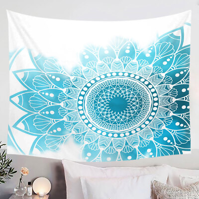 #ad Fading Light Blue Mandala Tapestry $24.90