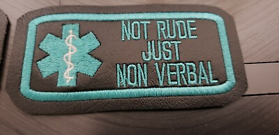 service dog non verbal not rude Patch Patches for Vests $5.99