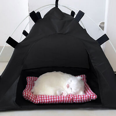#ad Portable Pet Tent Solid Color Breathable Dog Outdoor Indoor Nest House Removable $26.60