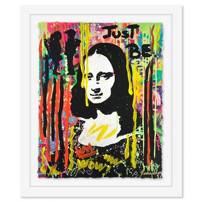#ad Nastya Rovenskaya quot;The Colours of Mona Lisaquot; Framed Mixed Media Hand Signed $1100.00