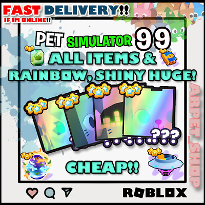 #ad PET SIMULATOR 99 PS99 PET SIM 99 Huge Enchants Boards Eggs Items $64.99