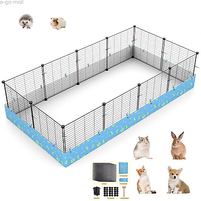 #ad Guinea Pig Play Pen Bunny Rabbit Habitat Camp;C Small Animal Cage DIY Metal Grid $51.29